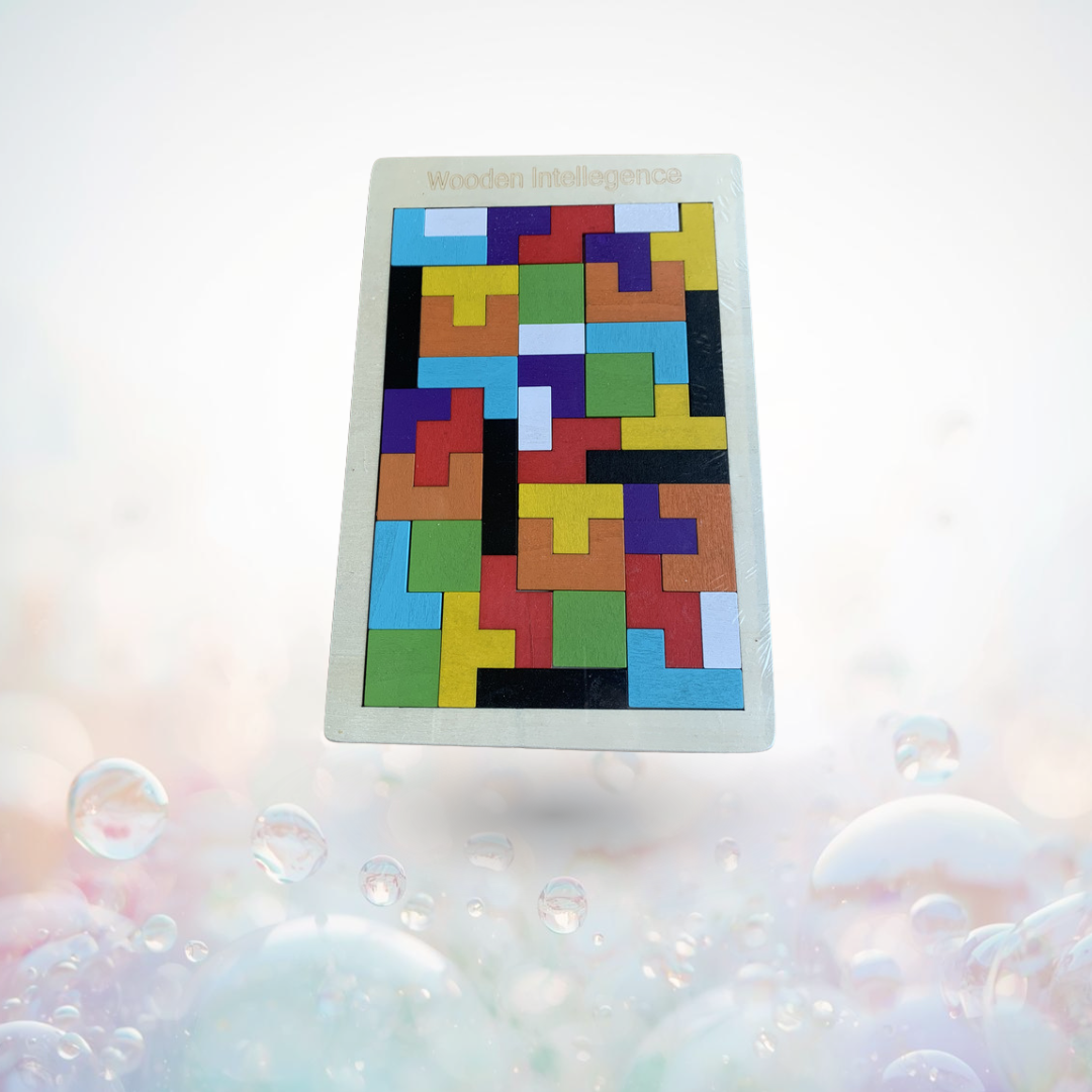 Kidfinity Wooden Tetris Building Blocks