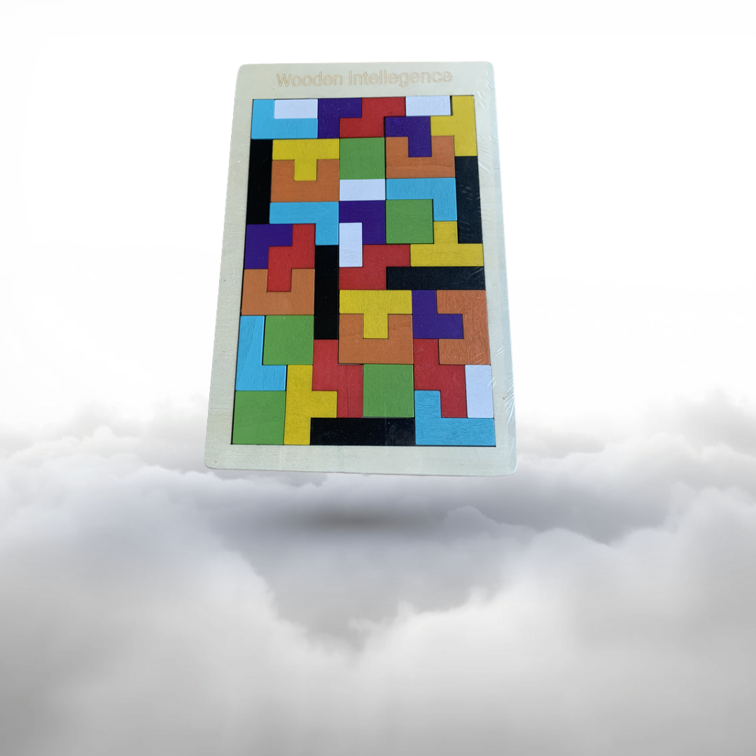 Kidfinity Wooden Tetris Building Blocks