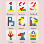 Kidfinity' Wooden Tetris Building Blocks